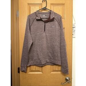 Greg Norman Pullover Men's Med Long Sleeve Golf Knit Maroon 1/4 Zip Lining